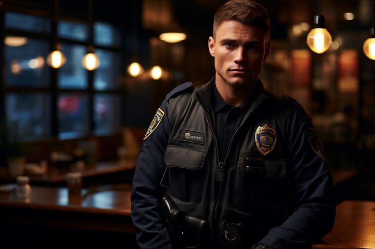Photo police officer on duty ai