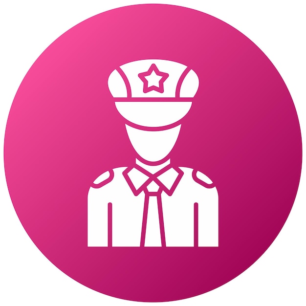 Foto police officer icon style