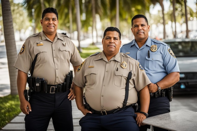 police officers at work in the city daytime on duty