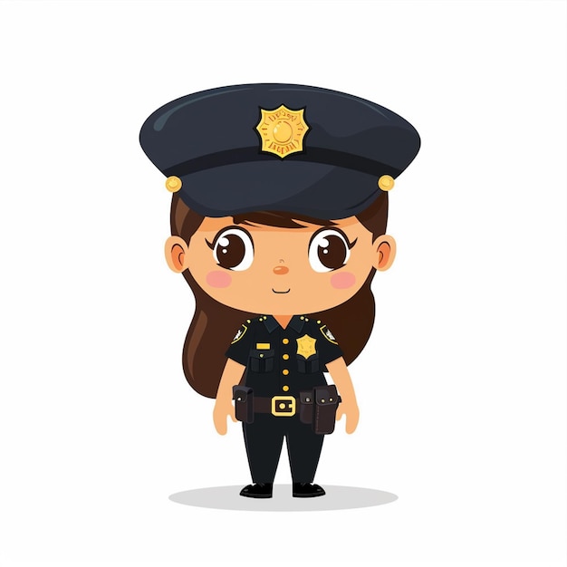 police vector illustration officer policeman cop law security uniform patrol enforcement