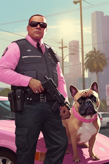 Policeman and dog