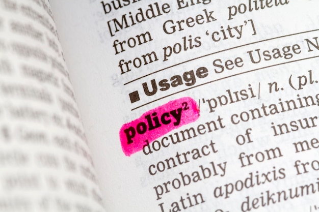 Policy Dictionary Definition