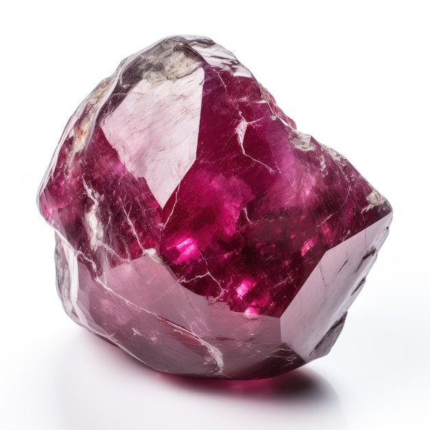 Photo a polished corundum nugget displaying its rich hue and glossy texture set against a