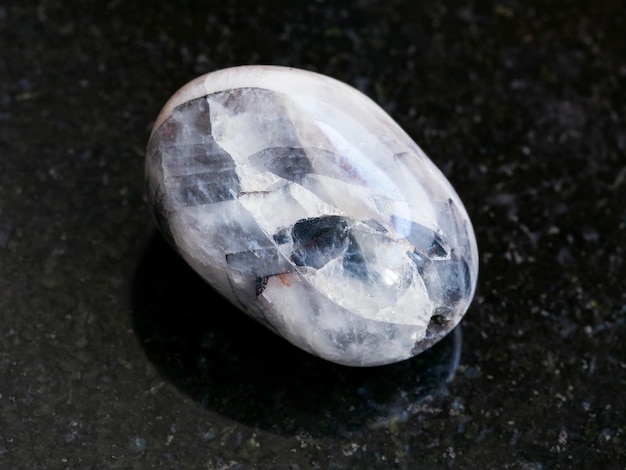 Polished Tamerlane Stone amethyst quartz on dark