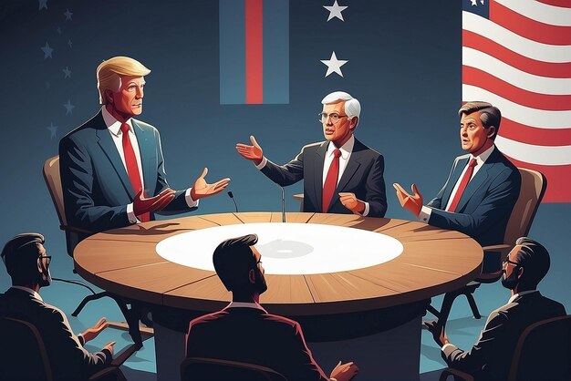 Photo political debate concept illustration