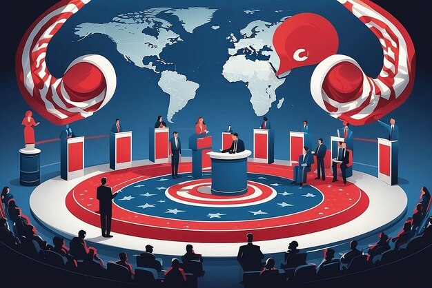 Photo political debate concept illustration