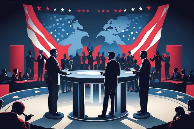 Photo political debate concept illustration