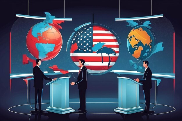 Photo political debate concept illustration