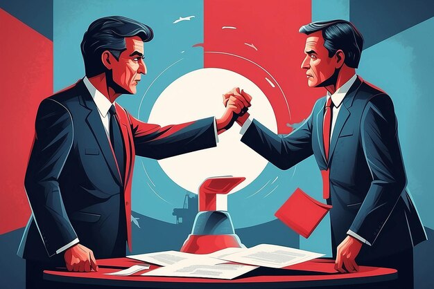 Photo political debate concept illustration