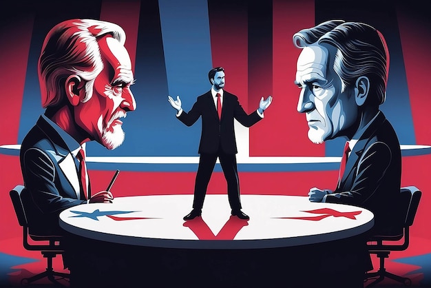 Political debate concept illustration