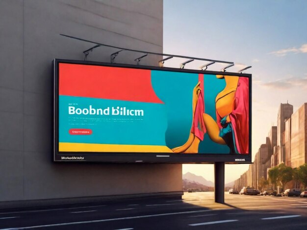 Photo political marketing billboard on highway 3d rendering mockup