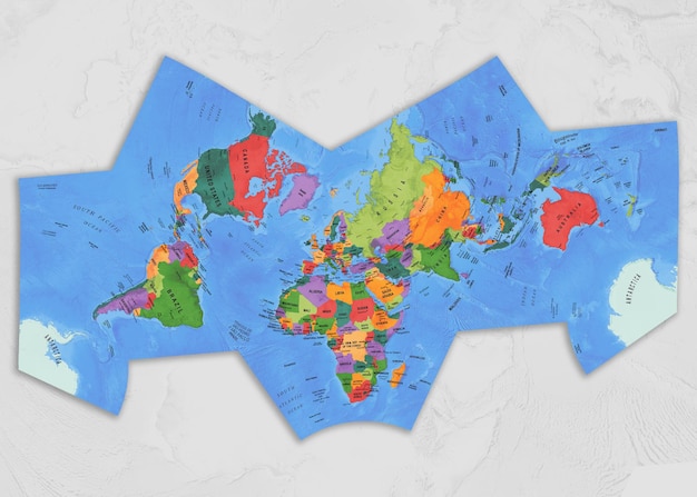 Foto mappa del mondo politico proiezione di cahillconcialdi