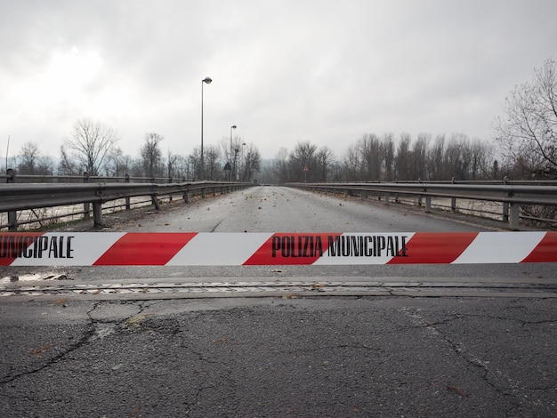 Politie afzetting niet betreden