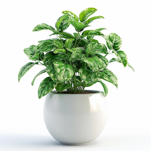 Photo polka dot plant hypoestes phyllostachya in white pot