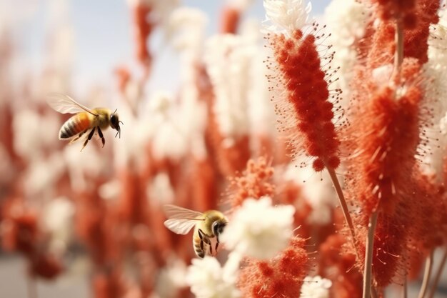 Photo pollen flying causing allergies