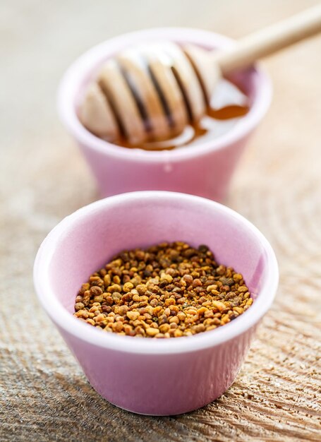 pollen and honey