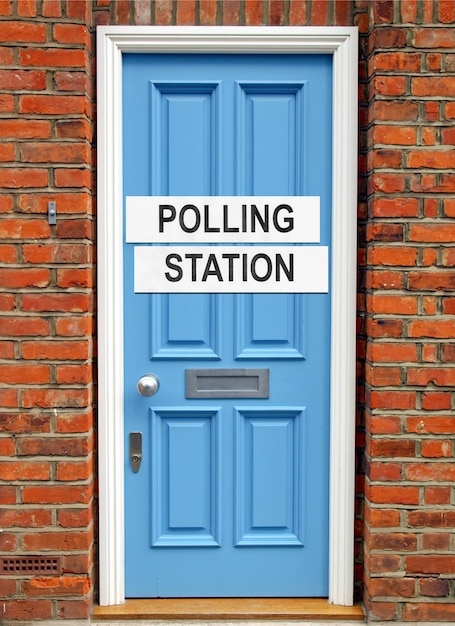 Polling station door