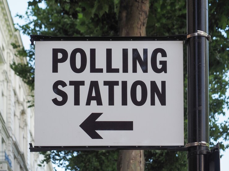 Photo polling station in london