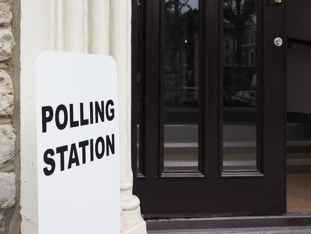 Photo polling station in london