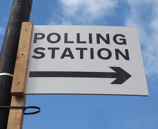 Polling station in London