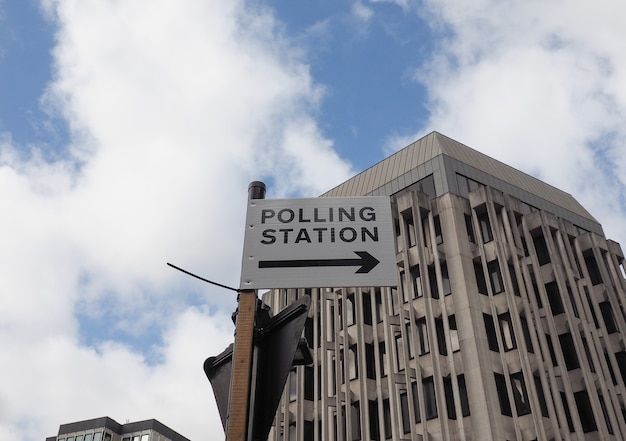 Polling station in London