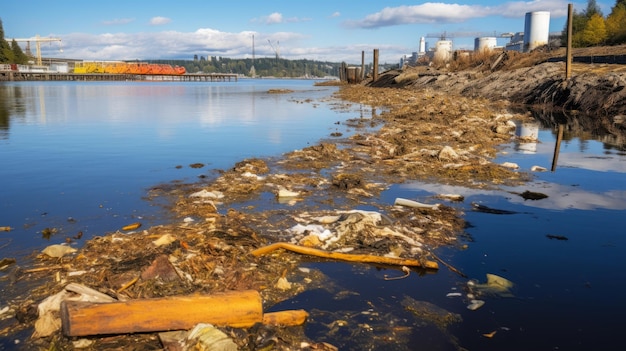 Polluted estuary harms life