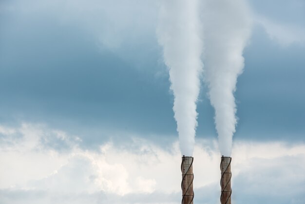 Pollution from smokestack background