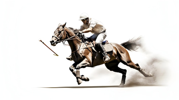 Photo polo player on horseback a dynamic composition