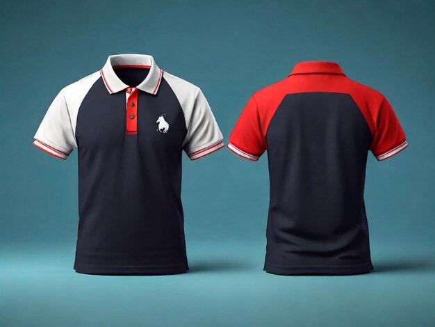 Foto polo shirt kleding op een geïsoleerde achtergrond