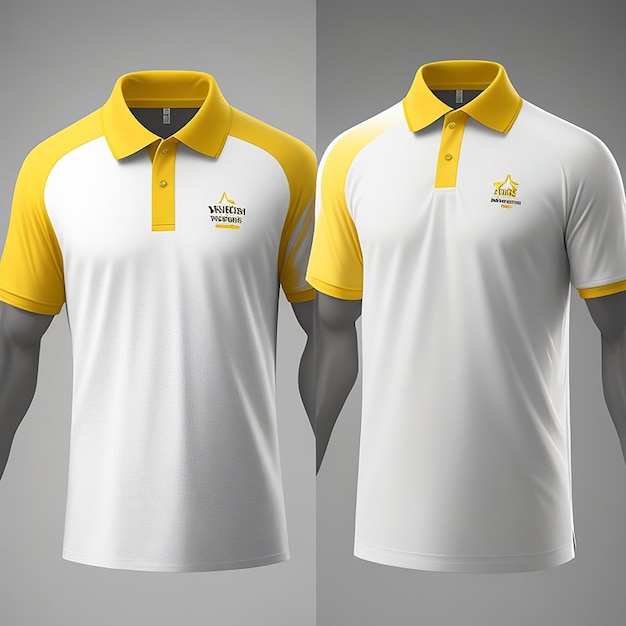 Premium AI Image | Polo tshirt front and back view generated by AI