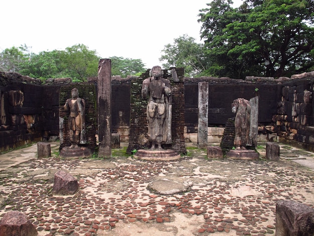 Foto polonnaruwa vatadage, ruïnes in polonnaruwa-park, sri lanka sri