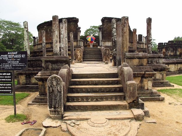 Polonnaruwa Vatadage, ruïnes in Polonnaruwa, Sri Lanka