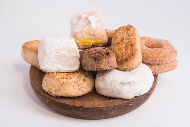 Photo polvorones and mantecados traditional cakes in spain