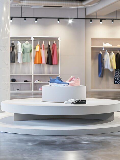 polyester fabric layers podium with a smooth and soft textur elegant display backdrop stand