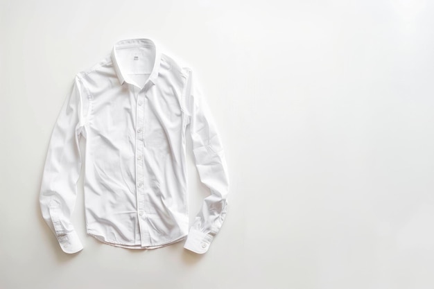Photo polyester shirt on white background