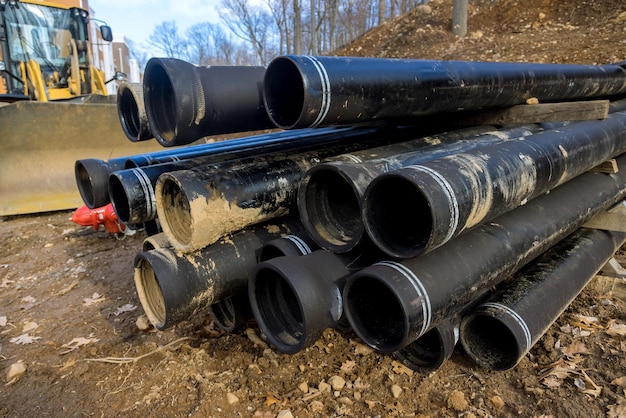 Polyethyleen op plastic zwarte hoofdleidingen voor een watervoorzieningssysteem voor het leggen van stedelijke communicatie-uitingen