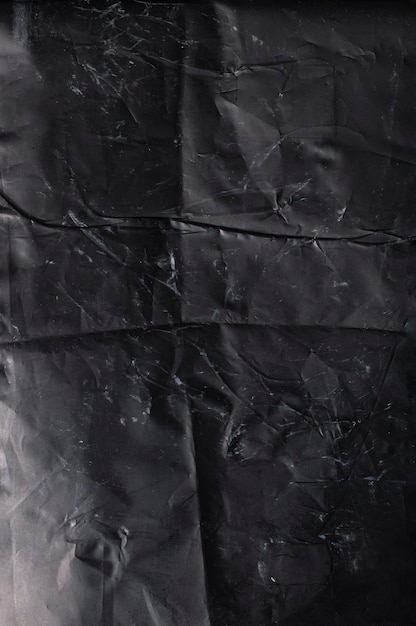 Foto texture in polietilene sfondo di colore nero