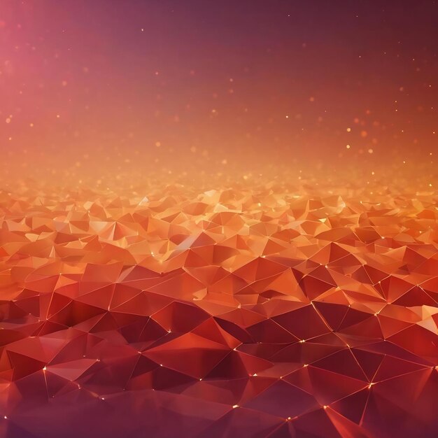 Polygon background with light orange gradient