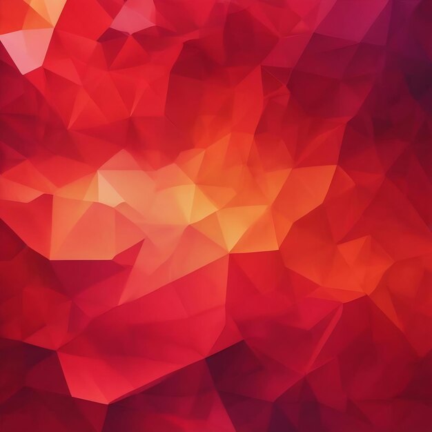 Polygon background with red and orange gradients