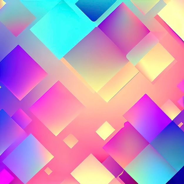 Polygonal abstract background with squares Colorful gradient design Low poly geometric rectangle shape modern banner