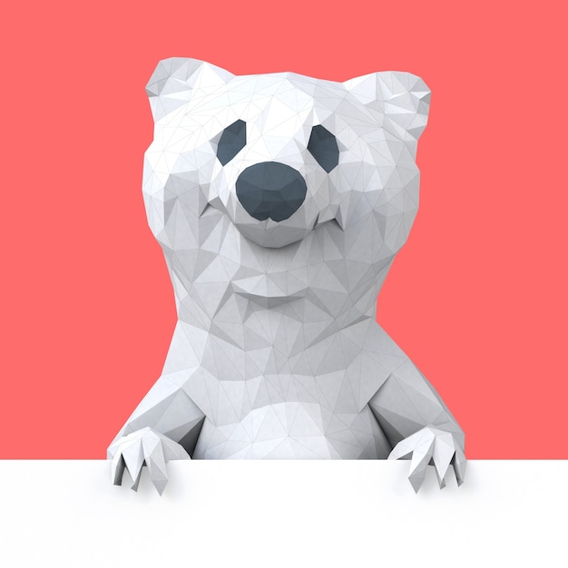 Polygonal bear illustration