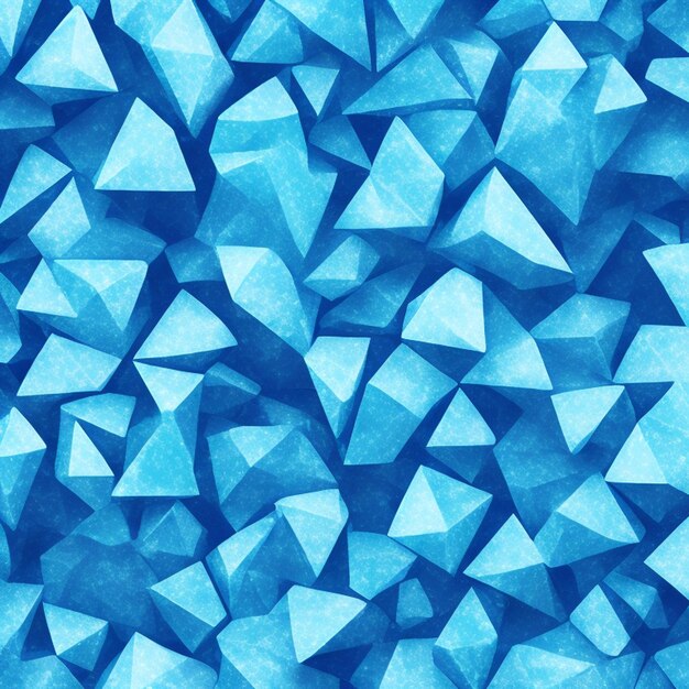 Foto sfondo poligonale geometrico a consistenza di ghiaccio blu