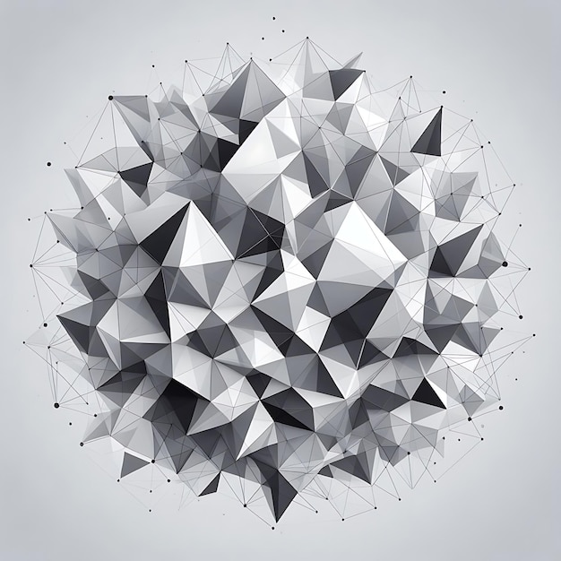 Photo polygonal grey background abstract vector geometric