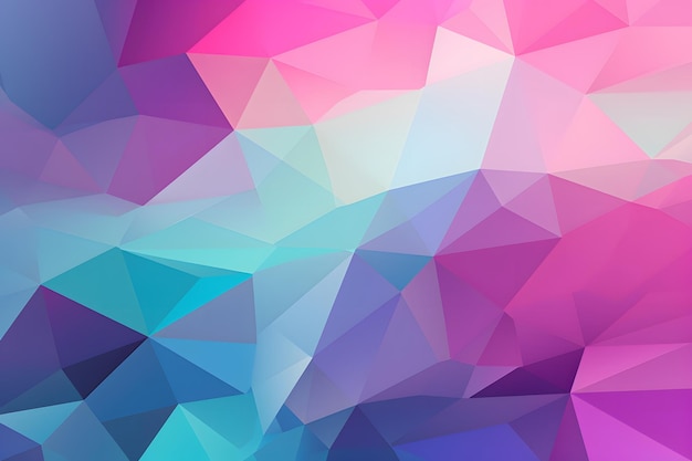 多角形ピンクアクアブルー紫色の背景