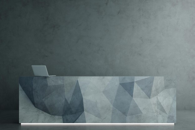 Polygonal reception desk