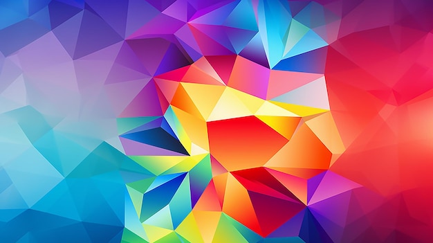 Polygonal Spectrum Vibrant Hues