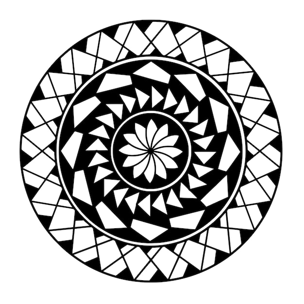 Polynesische cirkel tattoo ontwerp Aboriginal Samoa Vector illustratie eps10