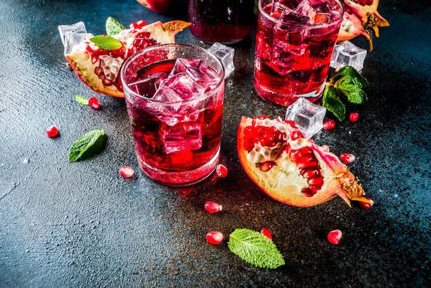 Pomegranate fall cold beverage