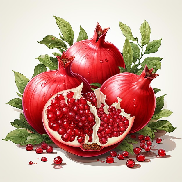 pomegranate_fruit_illustration_on_a_white_background