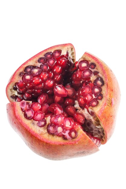 Pomegranate fruit on white background